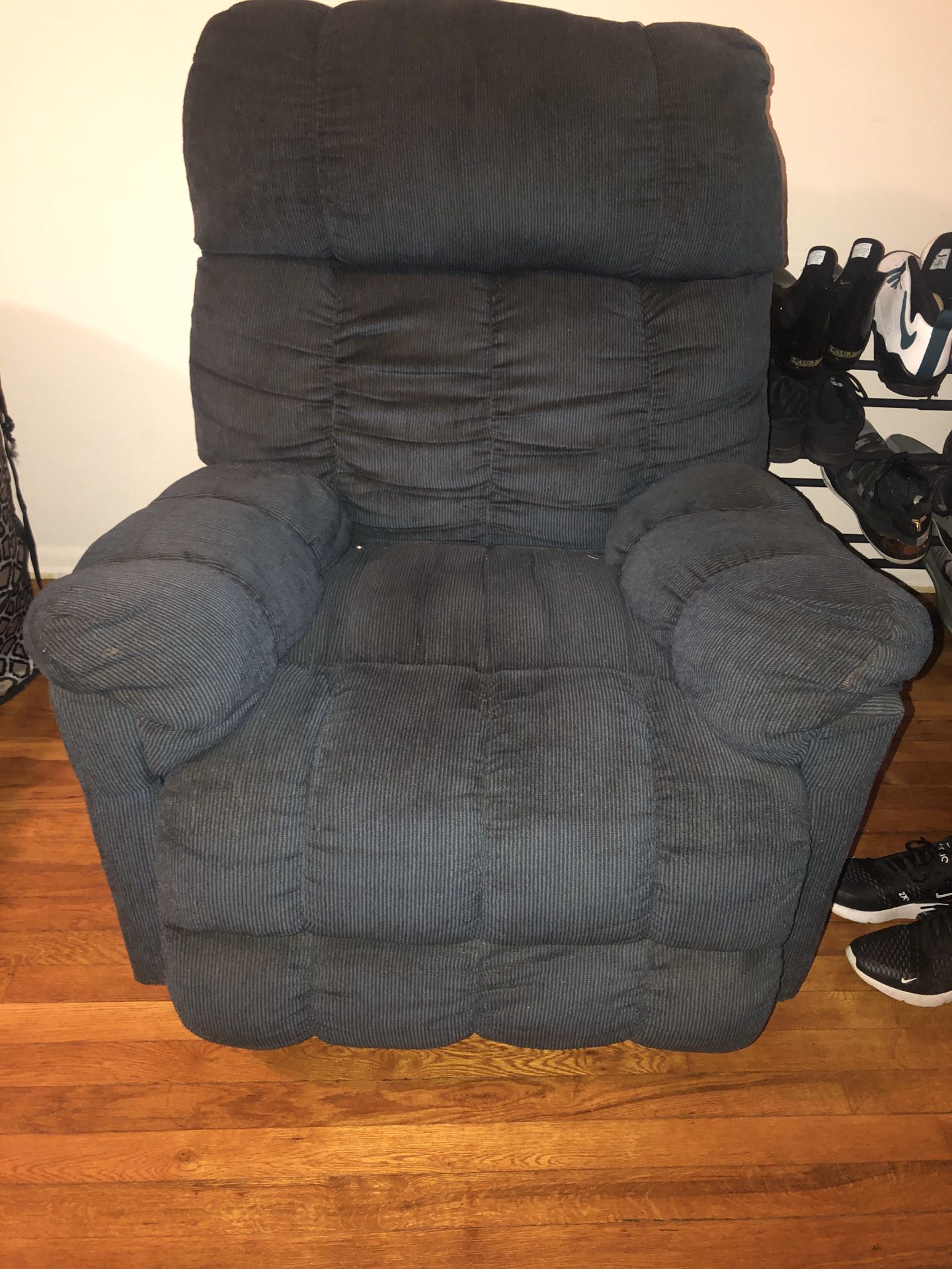 Recliner that barely reclines. Just need it out the house.