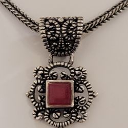 .925 Sterling Silver Bali Pendant