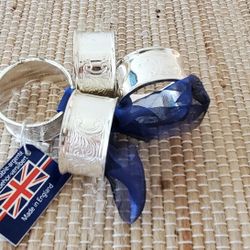 Elegant Round Napkin Rings, Silver- Plated, Set of 4