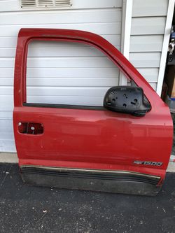 Red Truck door passenger side (fits 99 thru 03 Chevy )