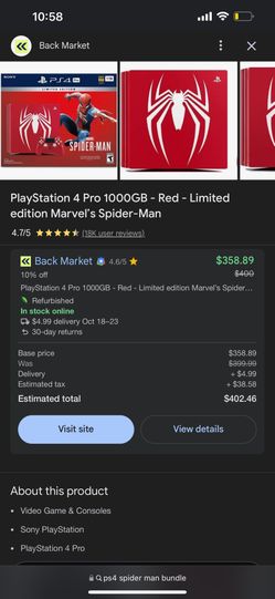 PS4 Spider Man Bundle