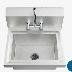Brand new commercial stainless steel restaurant kitchen sink wall mount utility sink with faucet