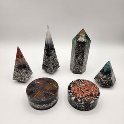 
6 Piece Orgonite Home Protection Set – EMF Shielding Crystals and Copper Energy Balancer Pack


Protect and harmonize your living space with this han