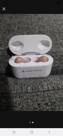 Audien Hearing Atom Pro 2 OTC Rechargeable Hearing Aids, Noise Cancelling, Universal Fit