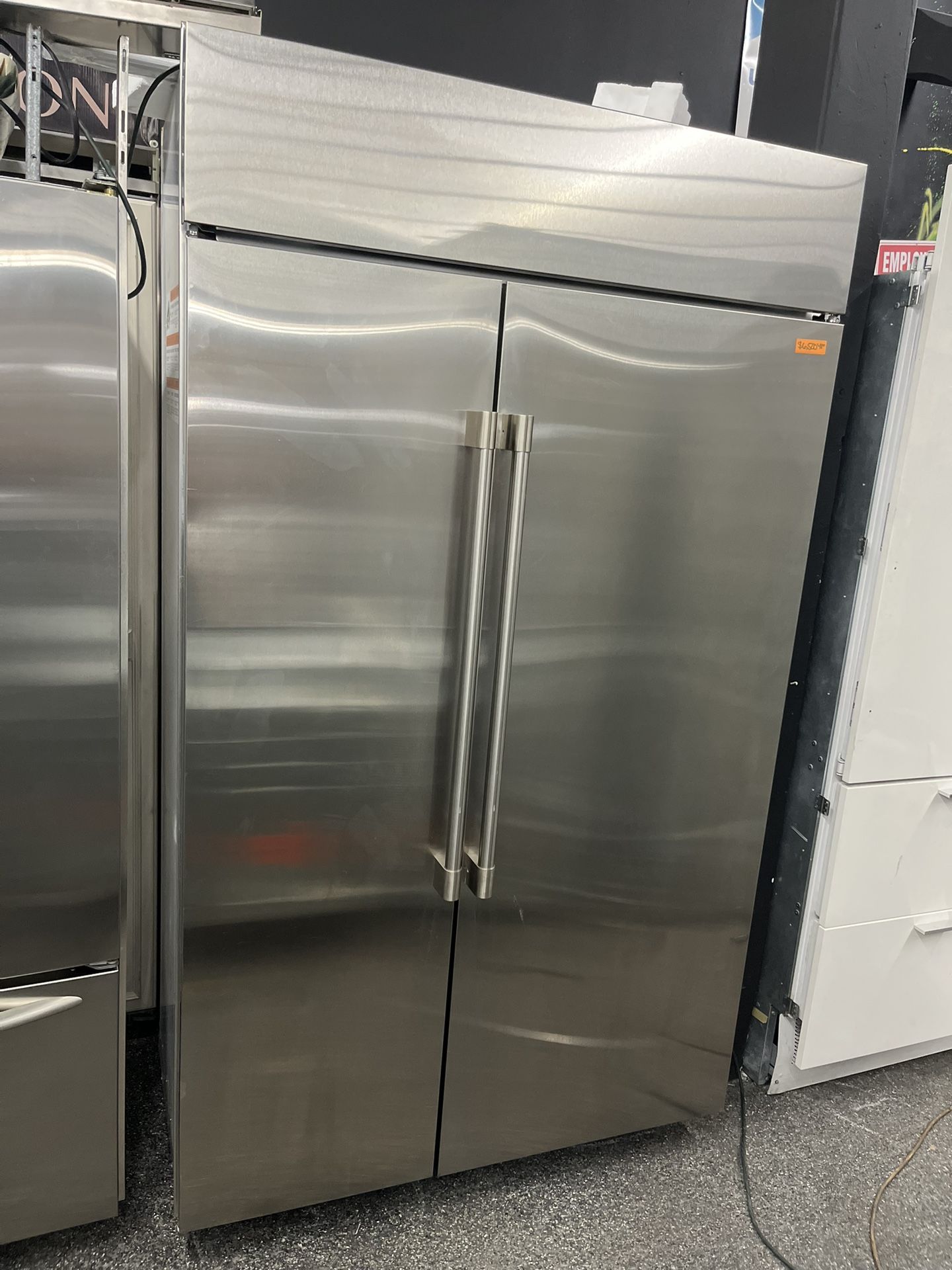 Stainless Steel Monogram Side By Side 48” Built In Refrigerator