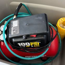 Small Air Compressor Plus Many Attachments 