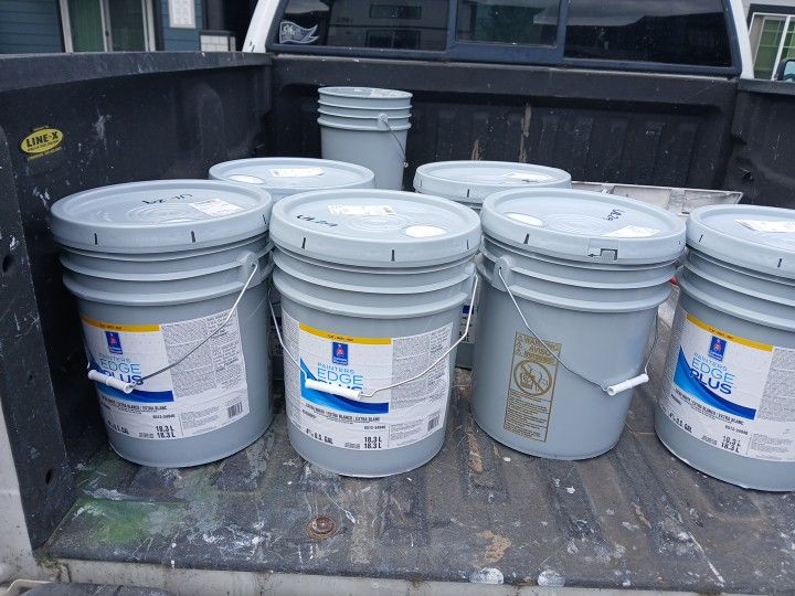 Extra White Sherwin Williams Paint 6 Buckets 5 Gallon.