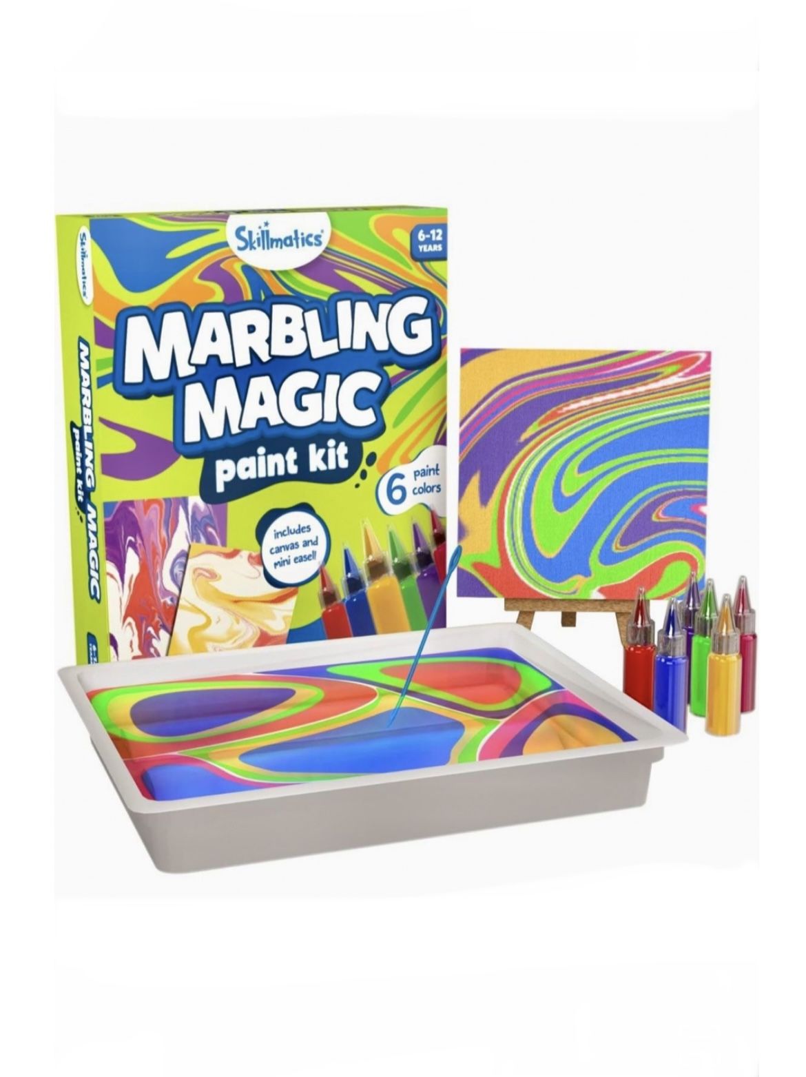 Skillmatics Marbling Magic Paint Kit for Kids, Art & Craft Activity for Girls & Boys, Water Marbling Kit, Craft Kits & Supplies, DIY Creative Acti🆕✅