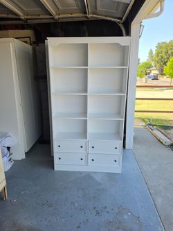 New!  6-Tier Standard Bookcase with 4 Drawers