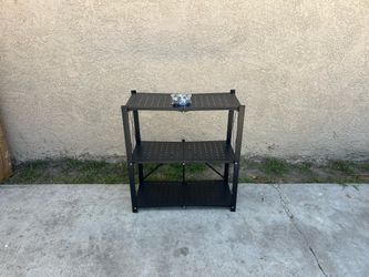 3-Tier Foldable Storage Shelves with Wheels