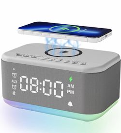Alarm Clock Speaker with Wireless Charger