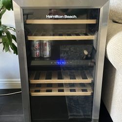 Hamilton Beach Dual Zone Mini Fridge Wine Cooler Wine Chiller Wine Fridge