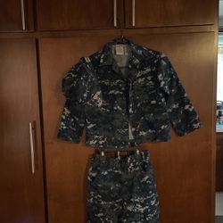 Navy Camo Costume Kids Size 6 