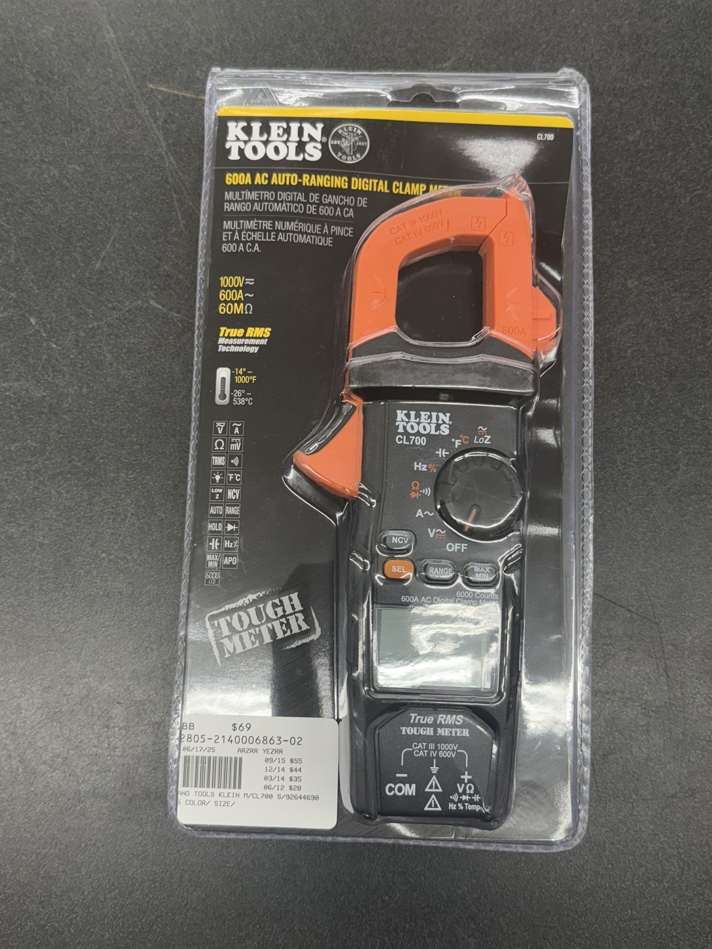 Klein Tools CL700 Clamp Meter Digital Multimeter
