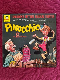 Pinocchio Peter Pan Records Children's Vinyl LP