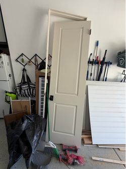 Prehung door with frame