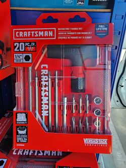 Craftsman 20pc T-Handle Hex Key & Bit Set VersaStack Case (New)