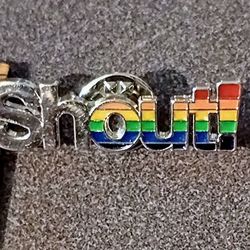 Shout! Rainbow Word Collectible Lapel Pin A-1