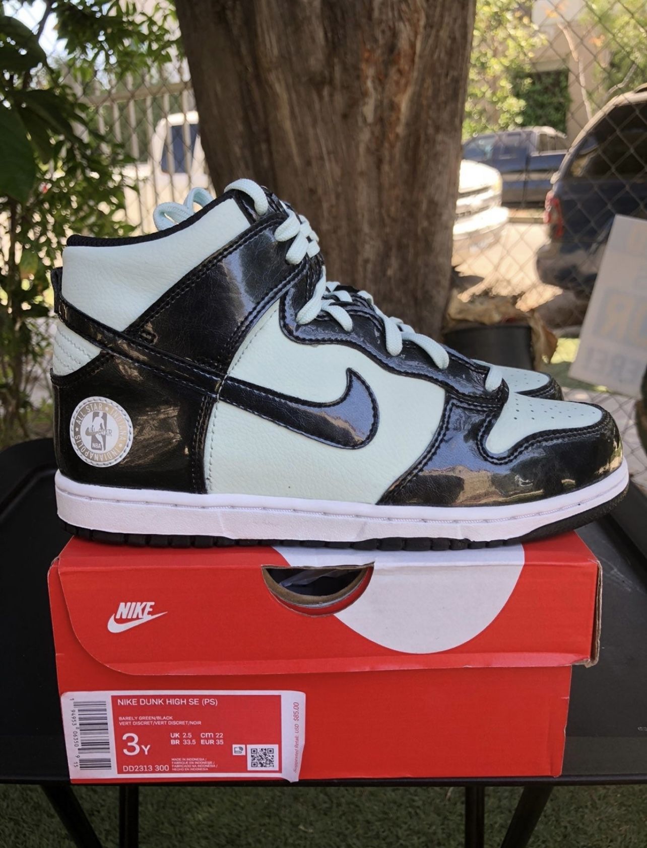 Nike Dunk High Barly Green Size 3Y Women's