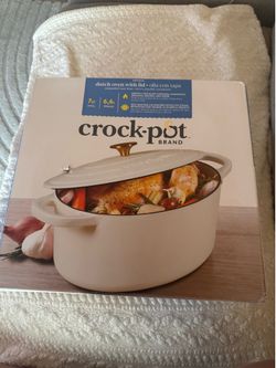 NEW Crock-Pot 7QT Enameled Cast Iron Dutch Oven with Lid