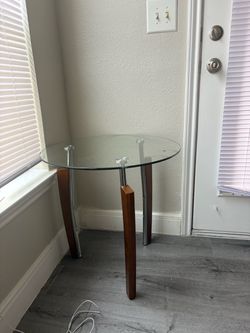Round Glass Top Side Tables