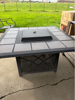 Stone Tile Fire Pit Fire Table