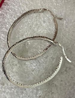 Aretes argollas plata piedras Azabache joyería antigua