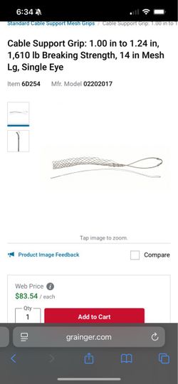 Electrical cable support grip