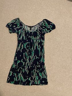 BCBG Max Azria navy and green dress