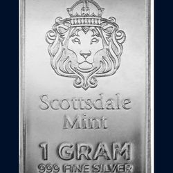 1g Scottsdale Mint Silver [1g Bar] .999 Fine Silver Investment Bar
