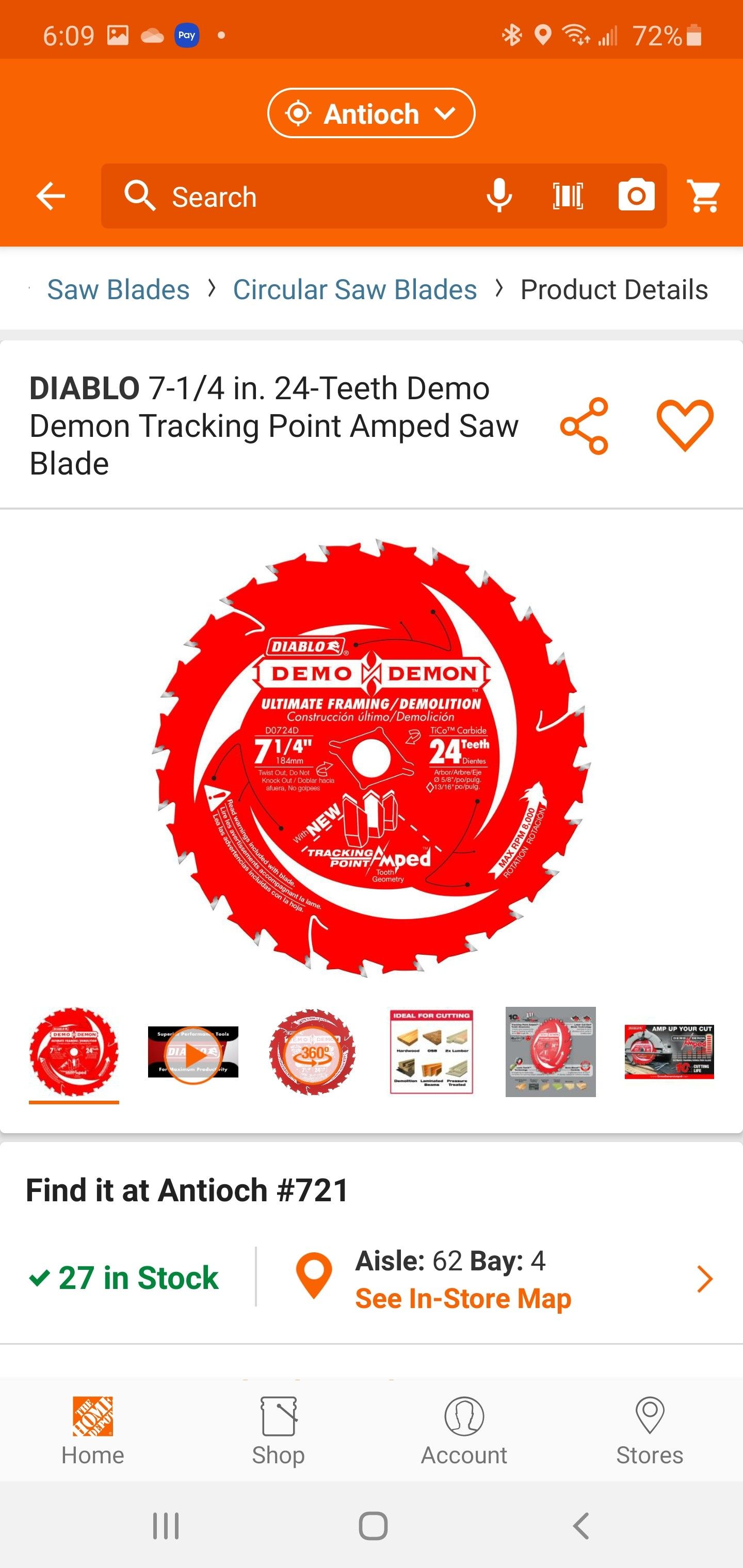 New blade 7 1/4 $10 for each pack