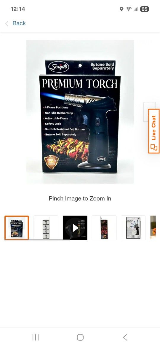 Scripto Premium Butane Torch