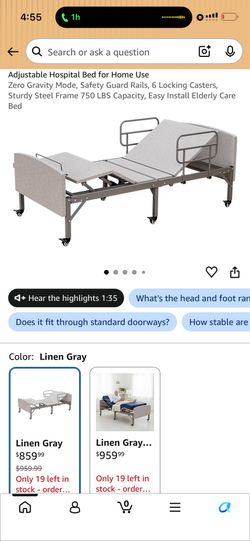 Adjustable Hospital Bed for Home