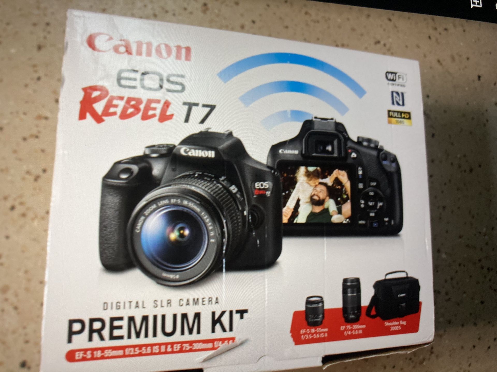 Canon camera (EOS Rebel T7)