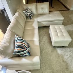 New sectional couch with ottoman 