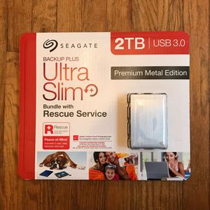 Photo Seagate Backup Plus Ultra Slim 2TB USB 3.0 Premium Metal Edition