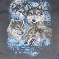 Vintage Wolf Pack#2 T-shirt Size Medium