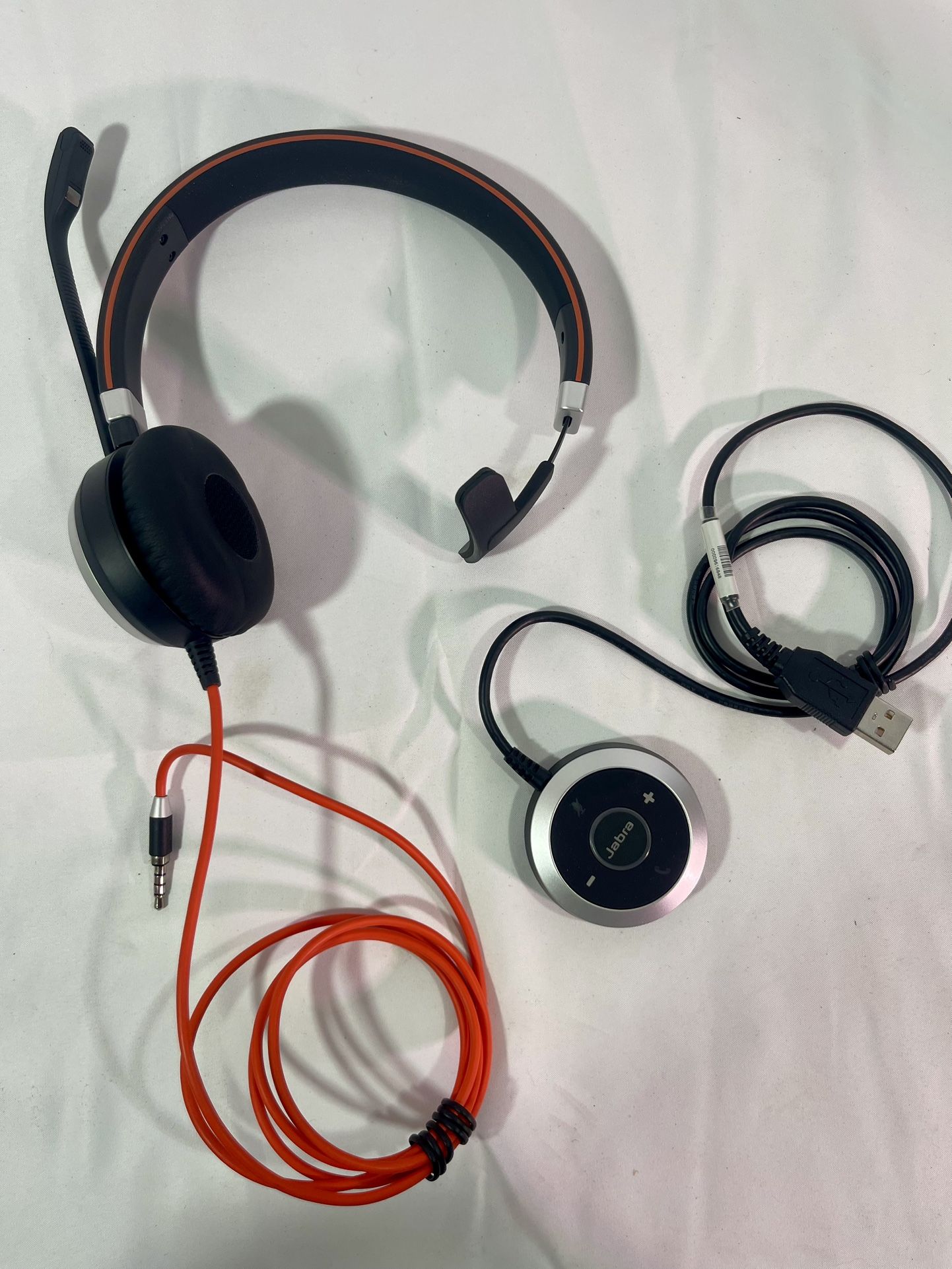 Jabra Evolve 40 Headset HSC017 with ENC010 USB-A Controller & Carry Pouch