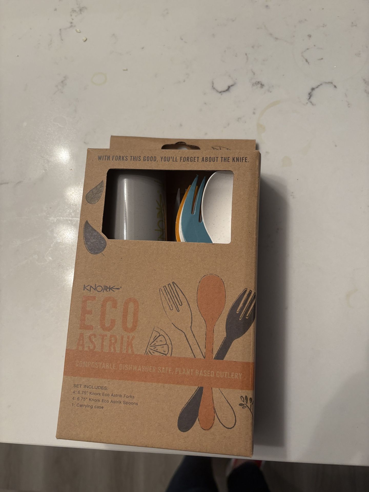 Knork Eco Astrik Spoon and Fork Set With Holder 