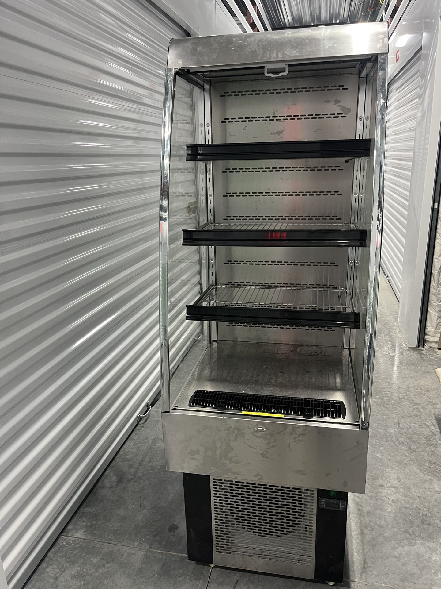 Omcan 25825 27" Stainless Steel Vertical Air Curtain Merchandiser - 8.9 Cu. Ft.