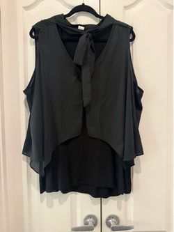 Venus plus size womens black elegant blouse 2XL