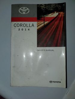 2014 Toyota Corolla Owners Manual Set Set