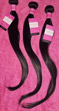 3 Bundles Of Brazilian Human Hair 1A