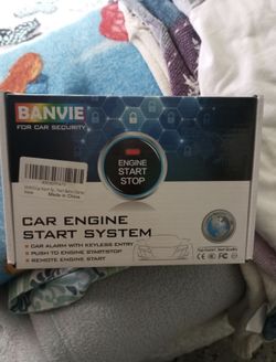 BANVIE Car Alarm System with Remote Start and Smart Push Button Starter