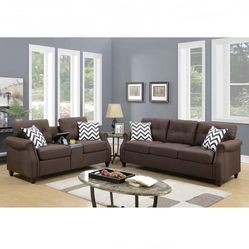 New 2 Piece Sofa Loveseat / Couch Set (Can Deliver)