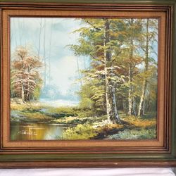 Oil Painting Beautiful Landscape Signed By Listed Artist Robert Schiller 