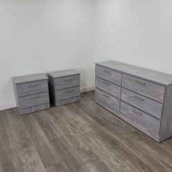 Dresser And 2 Nightstands - Cómoda Y 2 Mesitas De Noche 