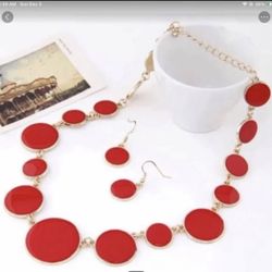 Wild Red Gold Plated Jewelry Set