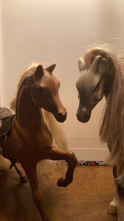 Vintage toys horses ponies Mattel MGA horses with saddles