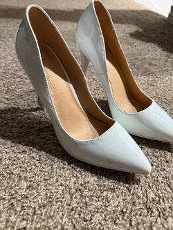 White Pointed-Toe Heels